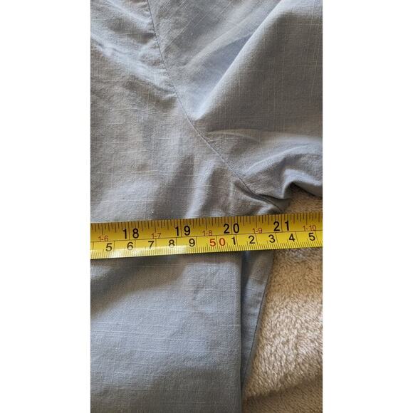 Saovere Cotton Linen Blue Button Down Shirt, Large NWT - Picture 5 of 8